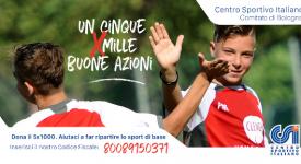 Dona il tuo 5x1000 al CSI Bologna Dona il tuo 5x1000 al CSI Bologna