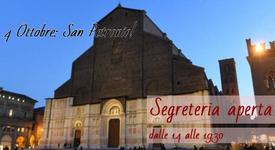 4 Ottobre, San Petronio: segreteria aperta!