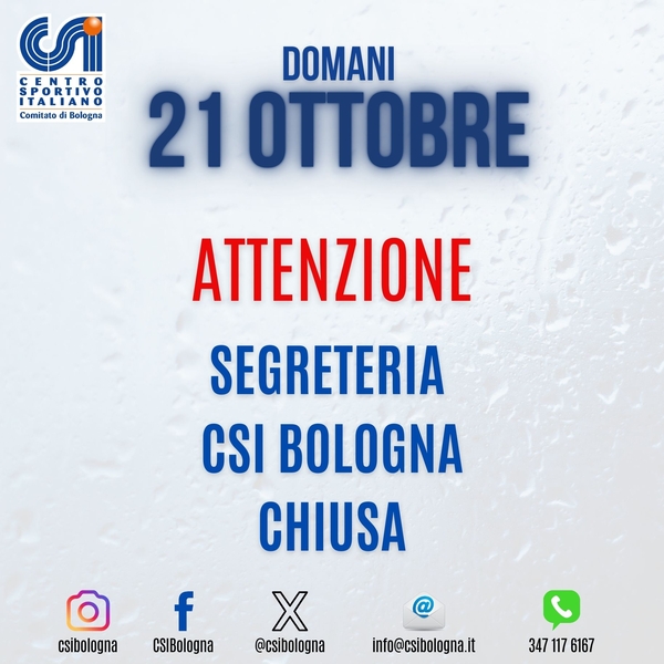 CHIUSURA PER MALTEMPO