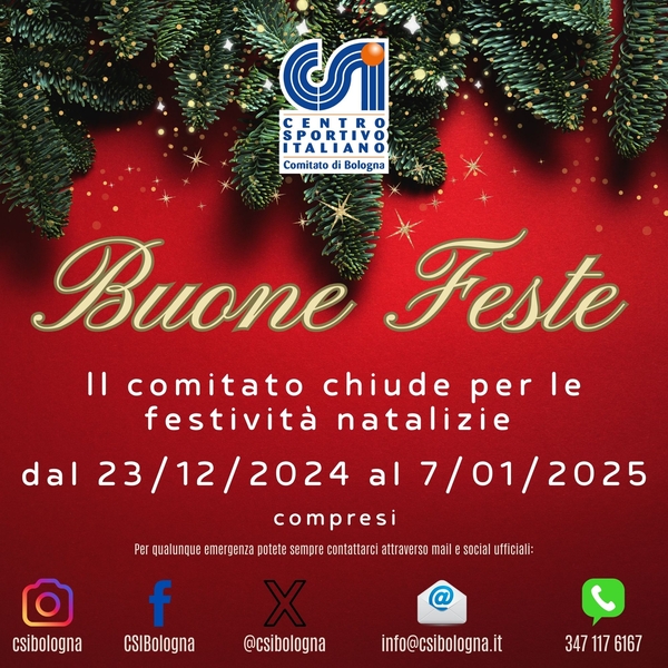 Copia di CARTELLO Chiusura Natale 2024