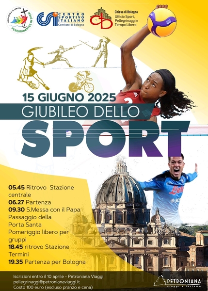 Giubileo dello Sport. Il CSI Bologna promuove la partecipazione