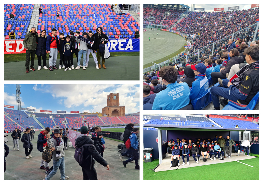 Tifo rossoblù al DallAra 2