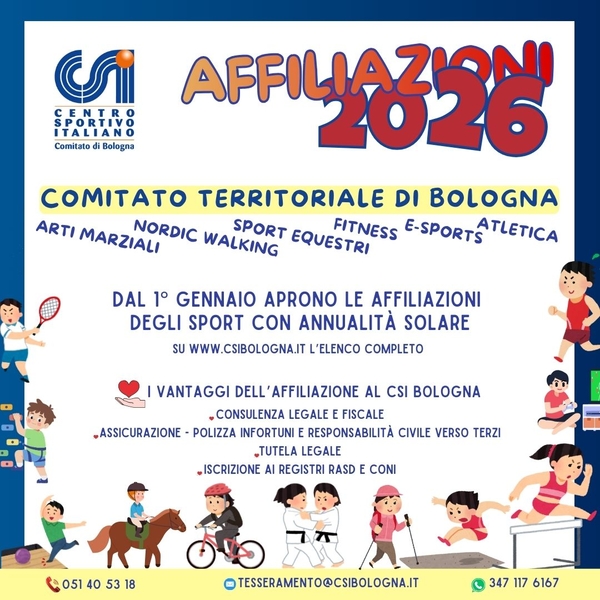 SPORT ANNUALITA SOLARE affiliazioni 2026