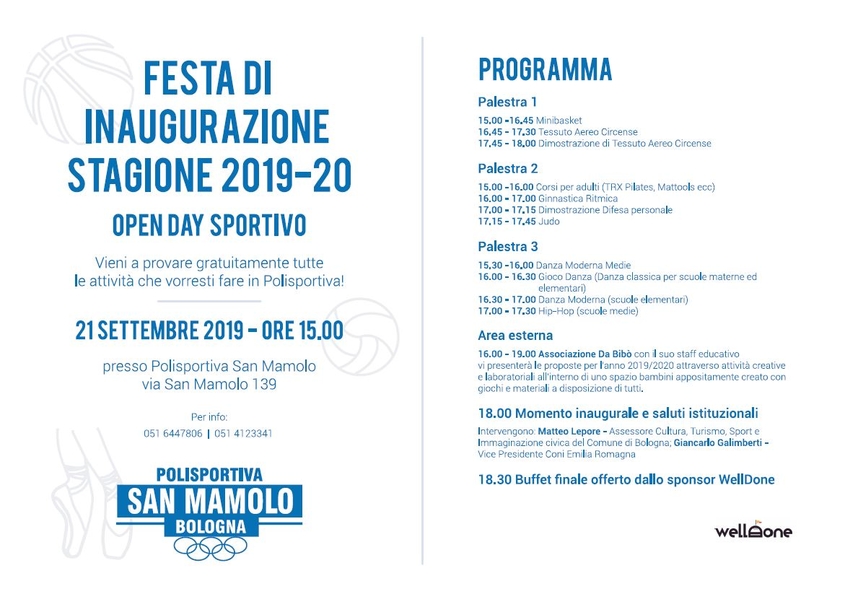 polisportiva san mamolo open day