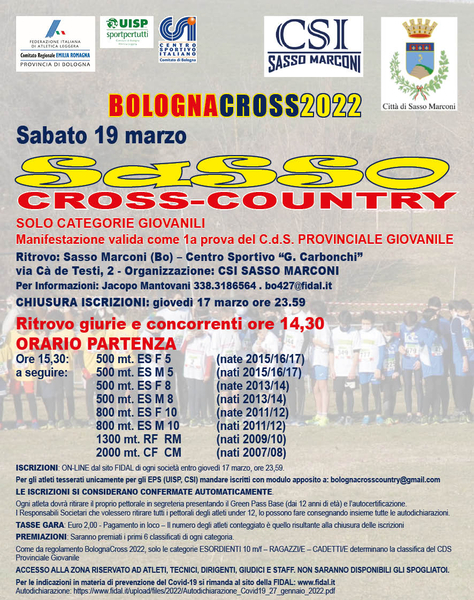 BOLOGNA CROSS 19 3 22 Sasso Cross Country