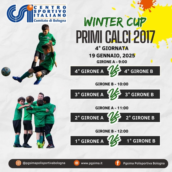 calcio giovanile 4giornata 19 gennaio