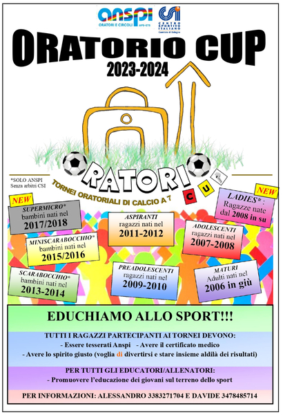 Volantino ORATORIO CUP 2023 2024 1 page 0001