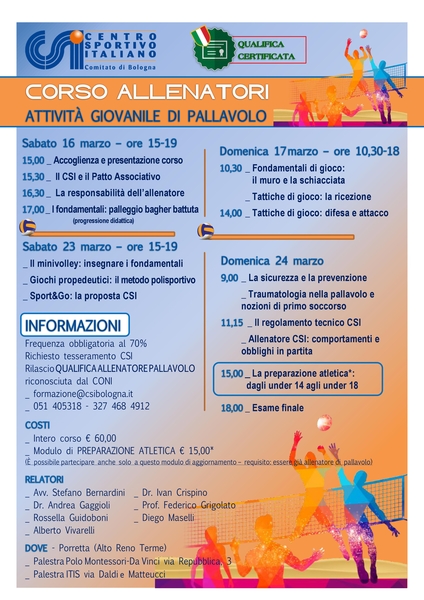 CORSO ISTRUTTORE PALLAVOLO corr