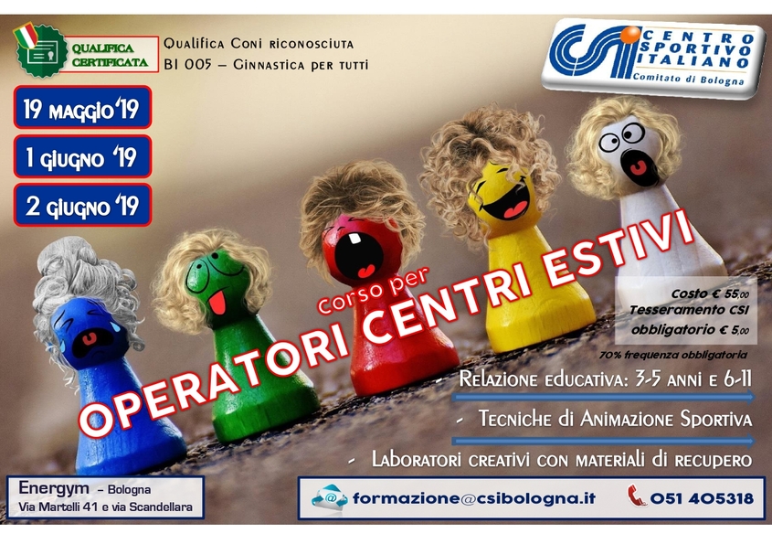 corso operatore centri estivi