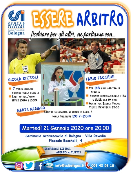 VOLANTINO incontro arbitri 21 01 2020