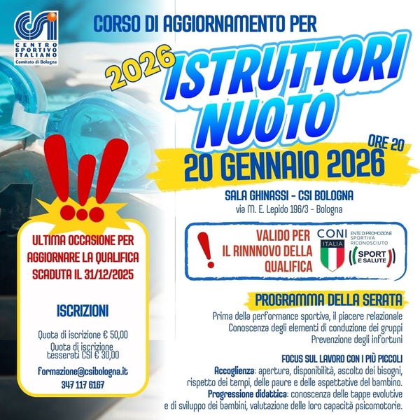 aggiornamento istruttori nuoto 2026