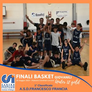 UNDER 12 GOLD  1 primo   A.S.D. FRANCESCO FRANCIA