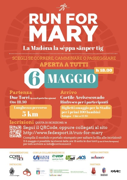 Run for Mary domenica 6 maggio