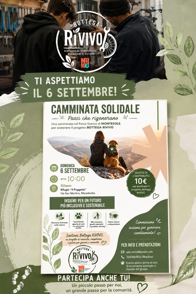 Namo APS Camminata solidale per promuovere e sostenere il progetto Bottega RiVIVO 1