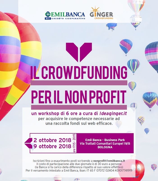 Il crowdfunding per il non profit locandina